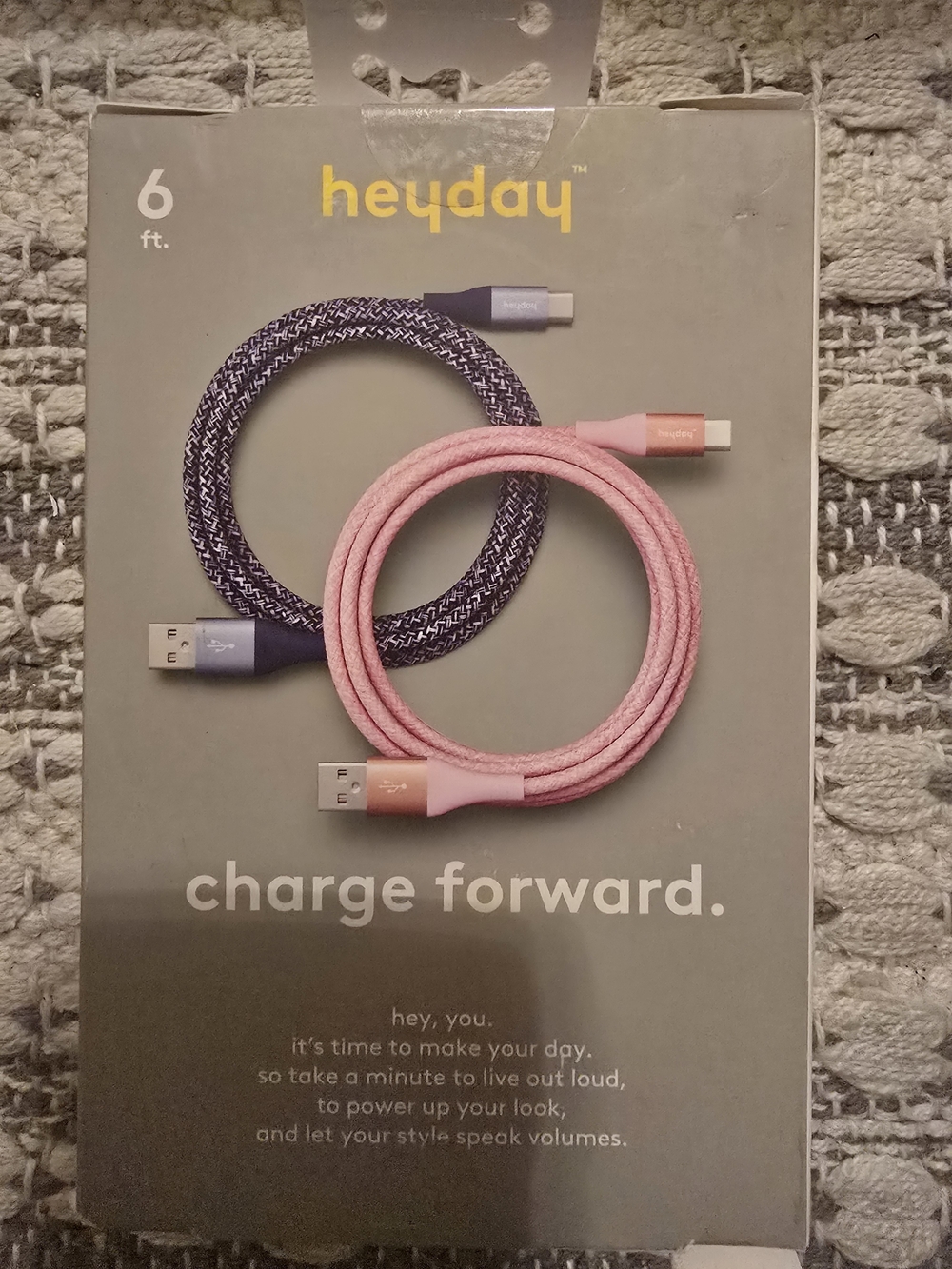 heyday 6ft USB Charging Cables